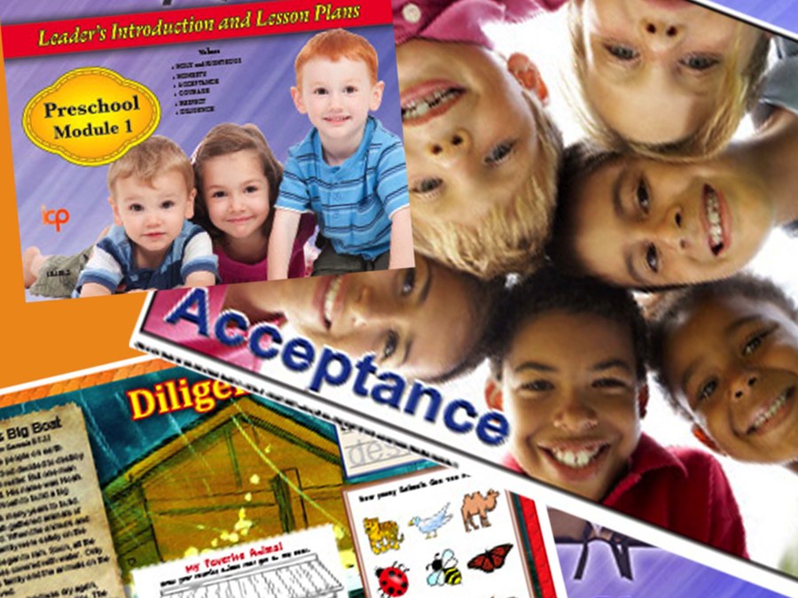 Character Code for Life preschool curriculum: leader's guide, visual posters and student placemats.